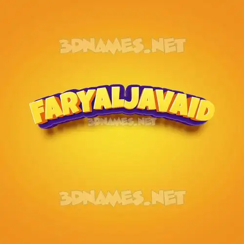 faryaljavaid in Orange Toon style - 3D name wallpaper faryaljavaid in Orange Toon style - 3D name wallpaper