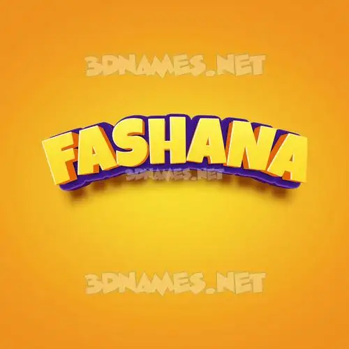 fashana in Orange Toon style - 3D name wallpaper
