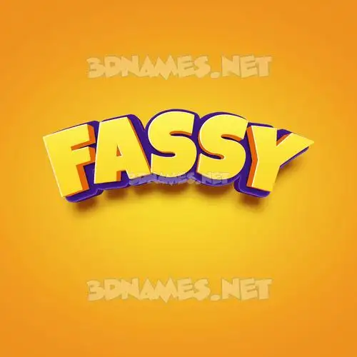 fassy in Orange Toon style - 3D name wallpaper