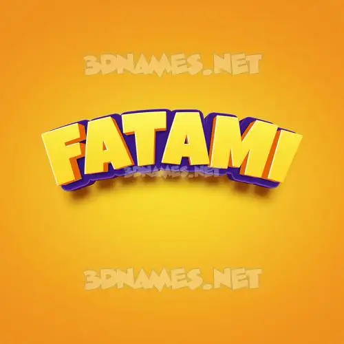 fatami in Orange Toon style - 3D name wallpaper