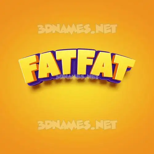 fatfat in Orange Toon style - 3D name wallpaper fatfat in Orange Toon style - 3D name wallpaper