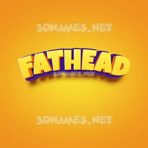 fathead in Orange Toon style - 3D name wallpaper fathead in Orange Toon style - 3D name wallpaper