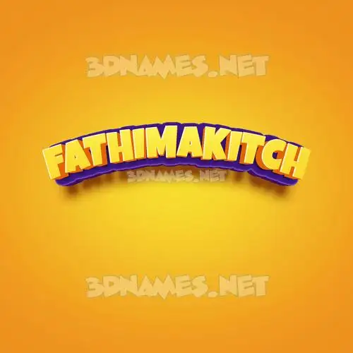 fathimakitch in Orange Toon style - 3D name wallpaper fathimakitch in Orange Toon style - 3D name wallpaper