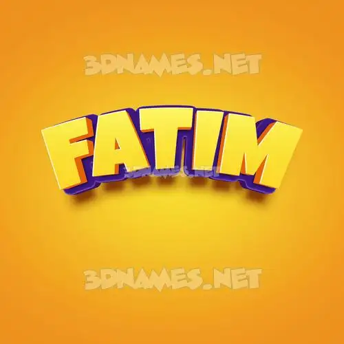 fatim in Orange Toon style - 3D name wallpaper fatim in Orange Toon style - 3D name wallpaper