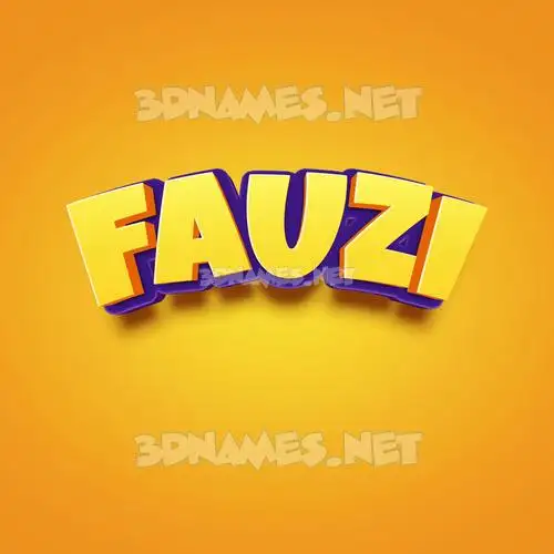 fauzi in Orange Toon style - 3D name wallpaper fauzi in Orange Toon style - 3D name wallpaper