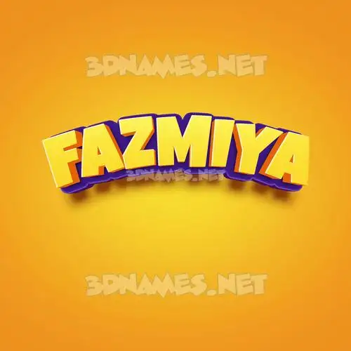 fazmiya in Orange Toon style - 3D name wallpaper fazmiya in Orange Toon style - 3D name wallpaper