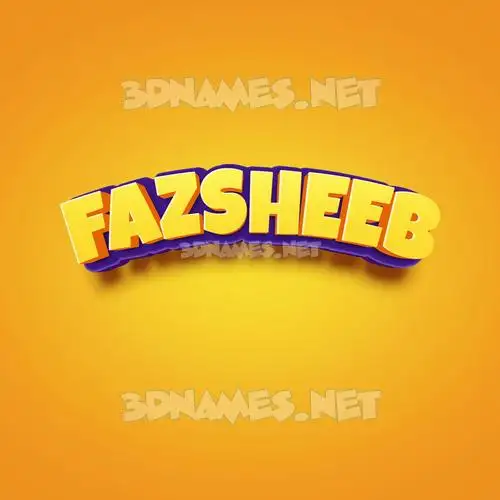 fazsheeb in Orange Toon style - 3D name wallpaper fazsheeb in Orange Toon style - 3D name wallpaper