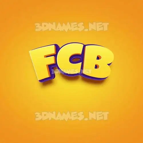 fcb in Orange Toon style - 3D name wallpaper fcb in Orange Toon style - 3D name wallpaper
