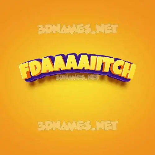 fdaaaaiitch in Orange Toon style - 3D name wallpaper