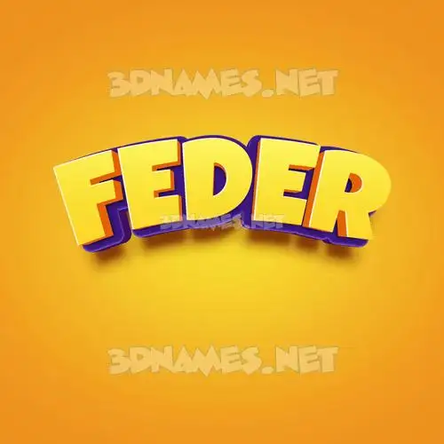 feder in Orange Toon style - 3D name wallpaper feder in Orange Toon style - 3D name wallpaper