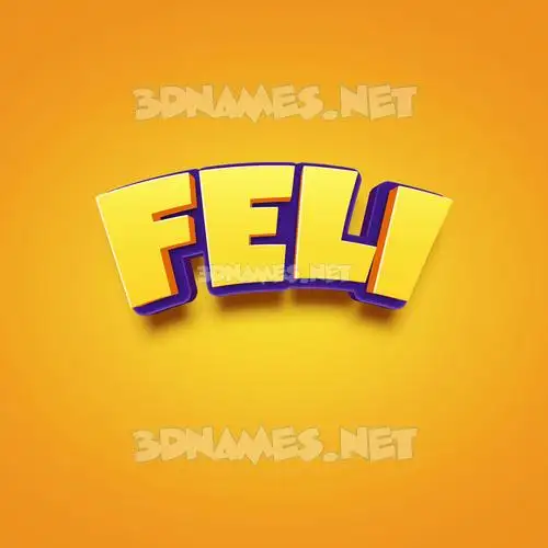feli in Orange Toon style - 3D name wallpaper feli in Orange Toon style - 3D name wallpaper