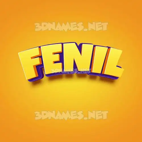 fenil in Orange Toon style - 3D name wallpaper fenil in Orange Toon style - 3D name wallpaper