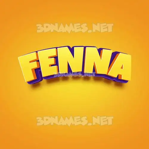 fenna in Orange Toon style - 3D name wallpaper fenna in Orange Toon style - 3D name wallpaper