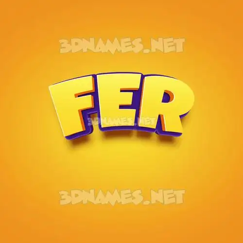 fer in Orange Toon style - 3D name wallpaper fer in Orange Toon style - 3D name wallpaper
