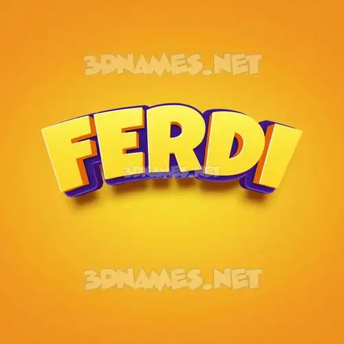 ferdi in Orange Toon style - 3D name wallpaper ferdi in Orange Toon style - 3D name wallpaper