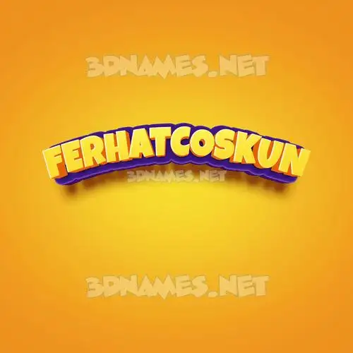 ferhatcoskun in Orange Toon style - 3D name wallpaper ferhatcoskun in Orange Toon style - 3D name wallpaper