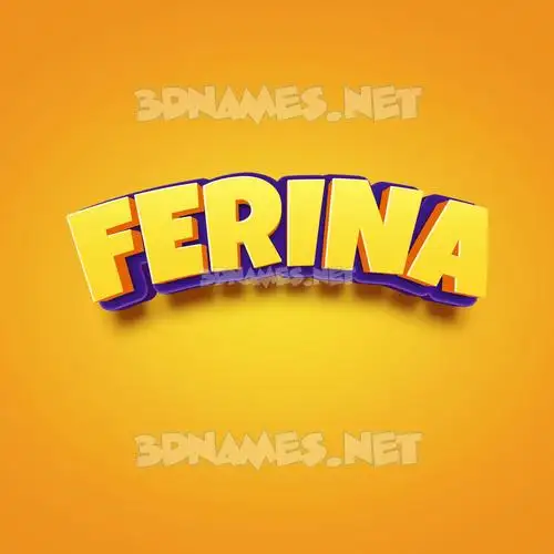 ferina in Orange Toon style - 3D name wallpaper ferina in Orange Toon style - 3D name wallpaper