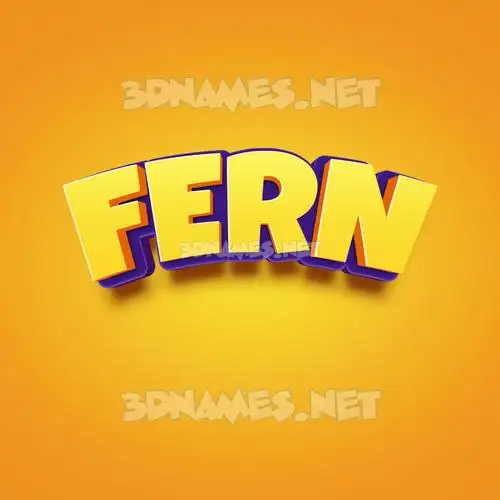 fern in Orange Toon style - 3D name wallpaper fern in Orange Toon style - 3D name wallpaper