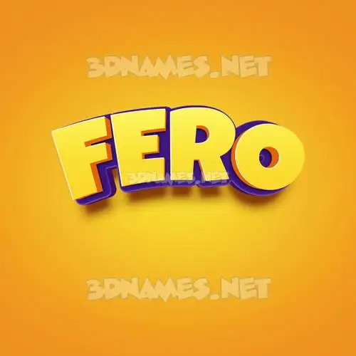 fero in Orange Toon style - 3D name wallpaper fero in Orange Toon style - 3D name wallpaper