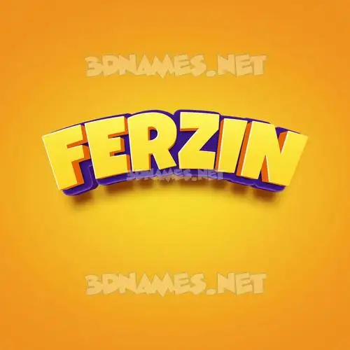 ferzin in Orange Toon style - 3D name wallpaper ferzin in Orange Toon style - 3D name wallpaper
