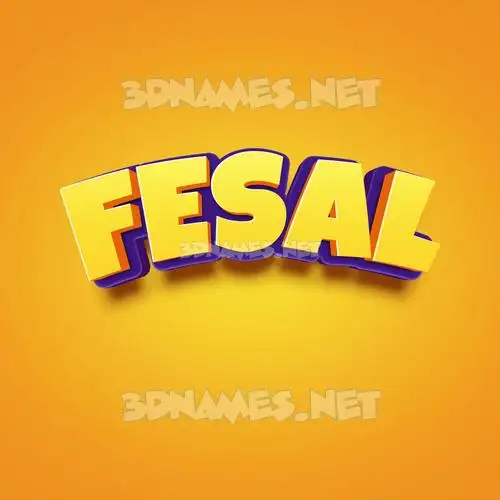fesal in Orange Toon style - 3D name wallpaper fesal in Orange Toon style - 3D name wallpaper