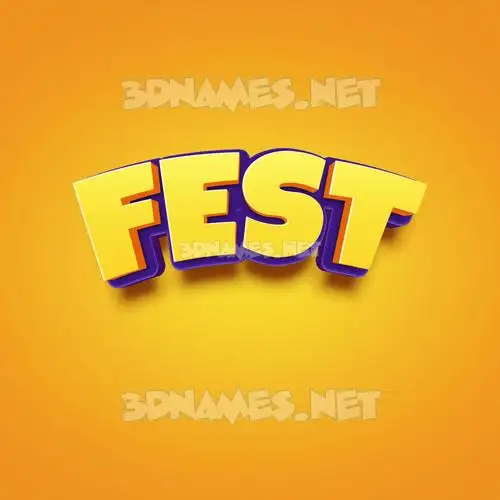 fest in Orange Toon style - 3D name wallpaper fest in Orange Toon style - 3D name wallpaper