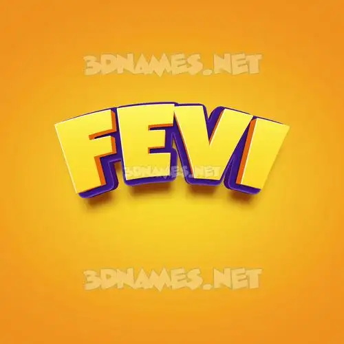 fevi in Orange Toon style - 3D name wallpaper fevi in Orange Toon style - 3D name wallpaper