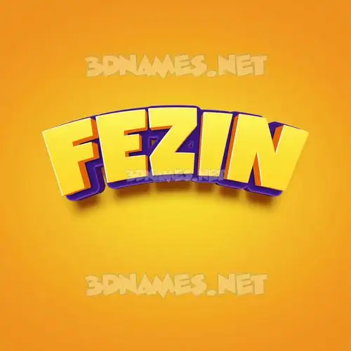 fezin in Orange Toon style - 3D name wallpaper fezin in Orange Toon style - 3D name wallpaper