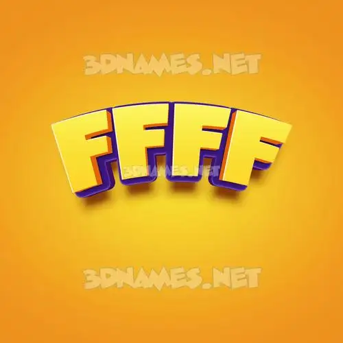 ffff in Orange Toon style - 3D name wallpaper ffff in Orange Toon style - 3D name wallpaper