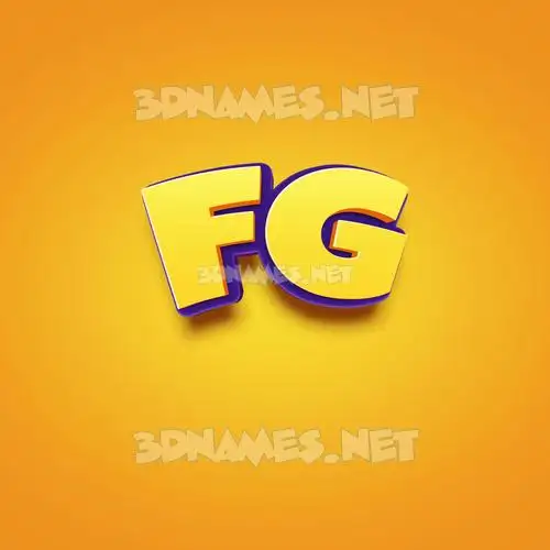 fg in Orange Toon style - 3D name wallpaper fg in Orange Toon style - 3D name wallpaper