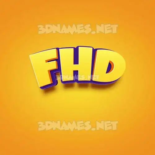 fhd in Orange Toon style - 3D name wallpaper fhd in Orange Toon style - 3D name wallpaper