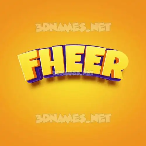 fheer in Orange Toon style - 3D name wallpaper fheer in Orange Toon style - 3D name wallpaper