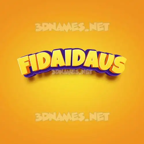 fidaidaus in Orange Toon style - 3D name wallpaper fidaidaus in Orange Toon style - 3D name wallpaper
