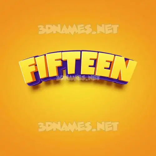 fifteen in Orange Toon style - 3D name wallpaper fifteen in Orange Toon style - 3D name wallpaper