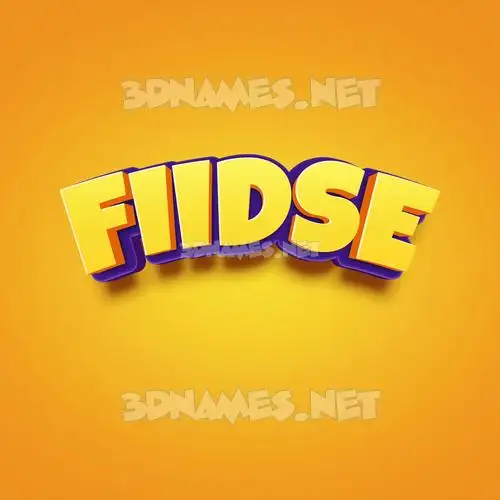 fiidse in Orange Toon style - 3D name wallpaper fiidse in Orange Toon style - 3D name wallpaper