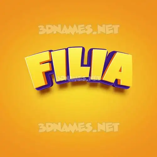 filia in Orange Toon style - 3D name wallpaper filia in Orange Toon style - 3D name wallpaper