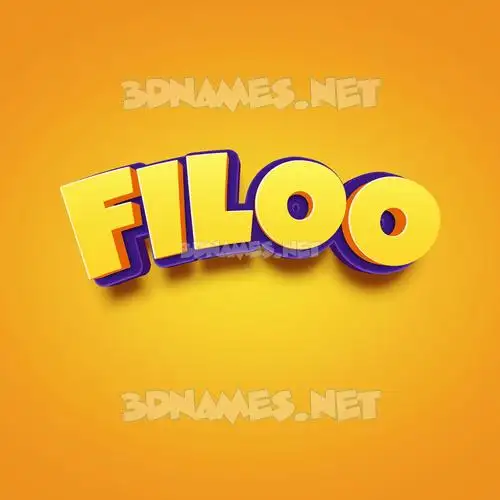 filoo in Orange Toon style - 3D name wallpaper filoo in Orange Toon style - 3D name wallpaper