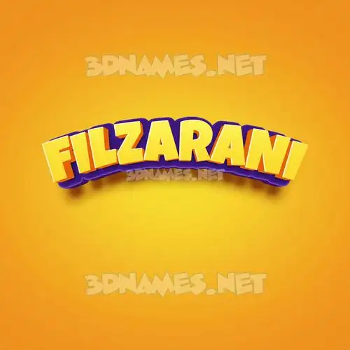 filzarani in Orange Toon style - 3D name wallpaper filzarani in Orange Toon style - 3D name wallpaper
