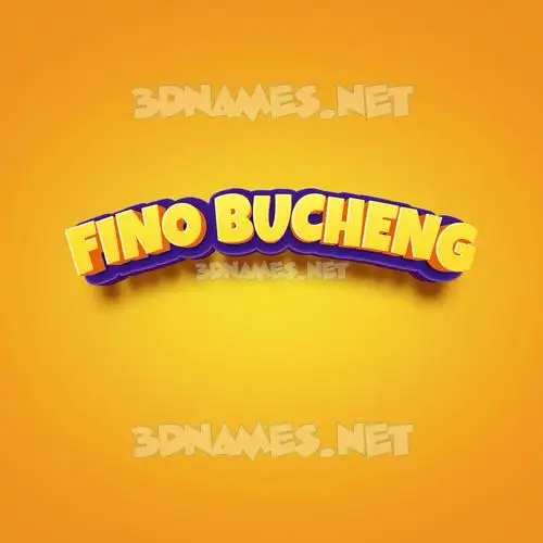 fino bucheng in Orange Toon style - 3D name wallpaper