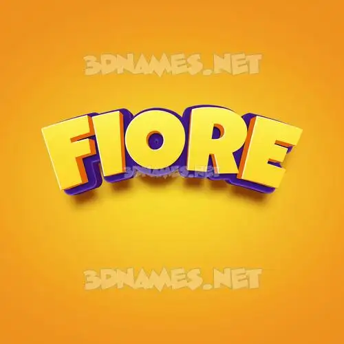 fiore in Orange Toon style - 3D name wallpaper fiore in Orange Toon style - 3D name wallpaper