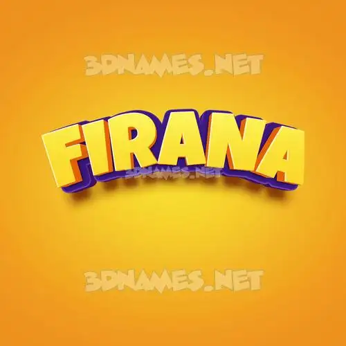 firana in Orange Toon style - 3D name wallpaper firana in Orange Toon style - 3D name wallpaper
