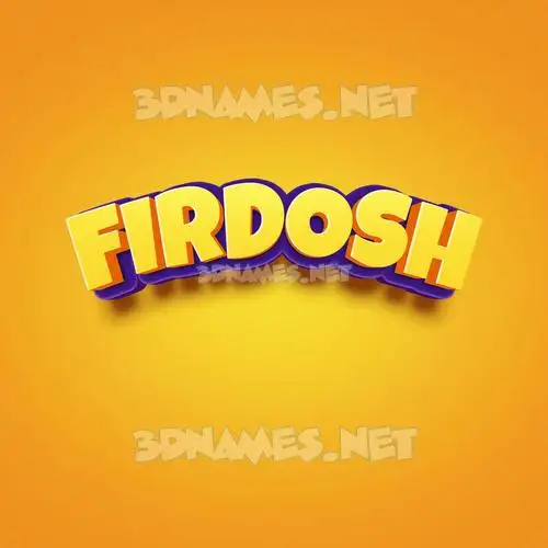 firdosh in Orange Toon style - 3D name wallpaper firdosh in Orange Toon style - 3D name wallpaper