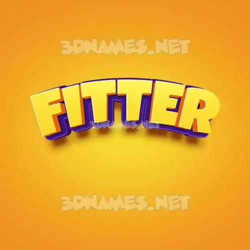 fitter in Orange Toon style - 3D name wallpaper fitter in Orange Toon style - 3D name wallpaper