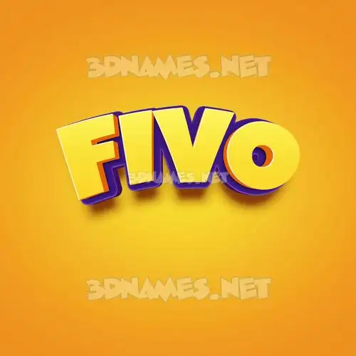 fivo in Orange Toon style - 3D name wallpaper fivo in Orange Toon style - 3D name wallpaper