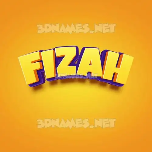 fizah in Orange Toon style - 3D name wallpaper fizah in Orange Toon style - 3D name wallpaper