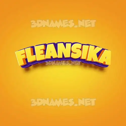 fleansika in Orange Toon style - 3D name wallpaper fleansika in Orange Toon style - 3D name wallpaper