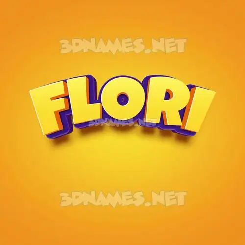 flori in Orange Toon style - 3D name wallpaper flori in Orange Toon style - 3D name wallpaper