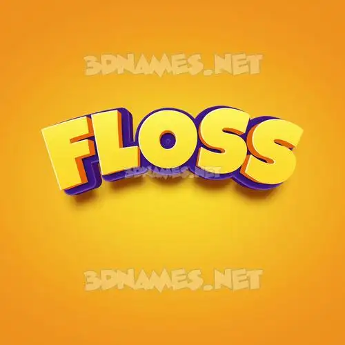 floss in Orange Toon style - 3D name wallpaper floss in Orange Toon style - 3D name wallpaper