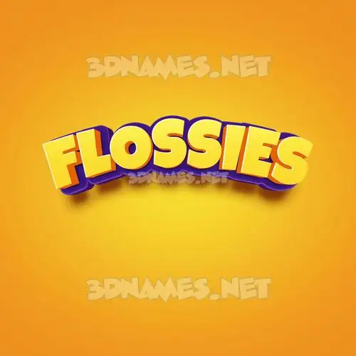 flossies in Orange Toon style - 3D name wallpaper flossies in Orange Toon style - 3D name wallpaper