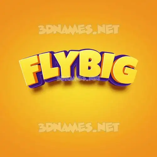 flybig in Orange Toon style - 3D name wallpaper flybig in Orange Toon style - 3D name wallpaper